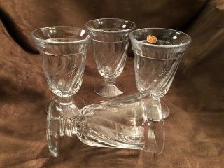 Fostoria Colony Iced Tea Footed Glass Goblet 5 3/4 Inches Tall Set Of 4