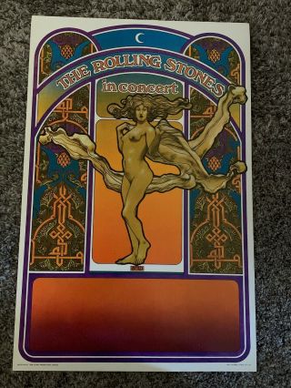 Vintage 1969 The Rolling Stones In Concert Poster 21 1/2 X 14