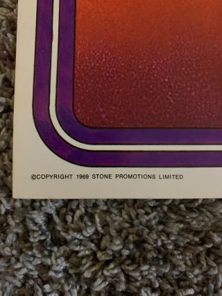 vintage 1969 THE ROLLING STONES IN CONCERT poster 21 1/2 X 14 2