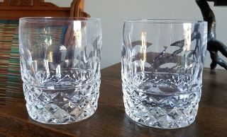 Lenox Crystal Providence 4 1/8 " Double Old - Fashioned Glass Tumblers Set Of 2