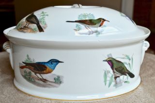 Louis Lourioux Le Faune - France Porcelain Covered Casserole - Birds