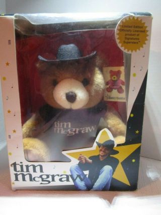 Tim Mcgraw 1998 Plush Teddy Bear Limited Edition Country Cuddles 1st Series
