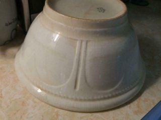Antique Pre 1900 ' s Harker Pottery Semi Porcelain Large 11 Inch Mixing Bowl 4