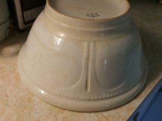Antique Pre 1900 ' s Harker Pottery Semi Porcelain Large 11 Inch Mixing Bowl 8