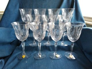 Tiffin Crystal Elyse Water Goblet Set Of Eight (8),  Three (3) Four (4) W Labels