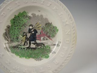 Antique Staffordshire English Pottery Childs ABC Plate 2
