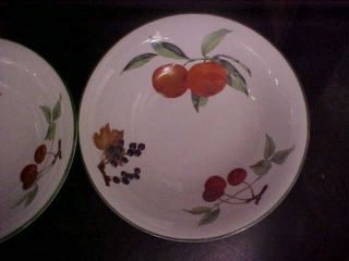 SIX Royal Worcester Evesham vale Fruit Motif Bowls - 6 3/4 