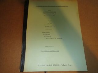 Johnny Mercer Chesterfield Afrs 1944 By Joyce Music,  28 Pages Circa 19?