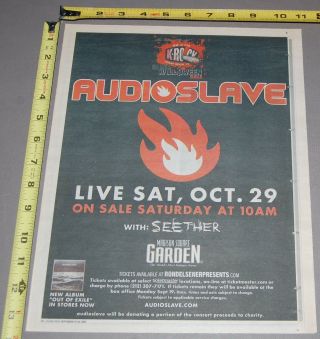 Audioslave Chris Cornell Msg Nyc 2005 Village Voice Concert Ad Advert