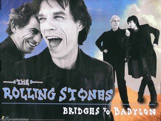 The Rolling Stones 1997 Bridges To Babylon Promo Poster