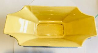 Vintage Ceramic Royal Hagger Pottery Fruit Console Bowl Black and Yellow 2