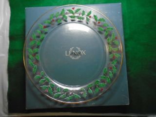Lenox Holiday Glass Dessert Plates Set Of 4