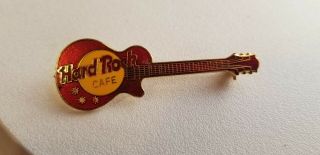 Hard Rock Cafe Pin Red With Strings Guitar.  Pre - Owned But In