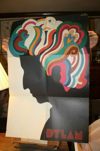 1967 Bob Dylan Poster 33 " X 22 " Milton Glaser Psychedelic From Greatest Hits Lp