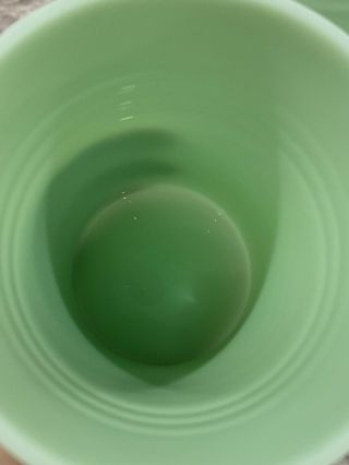 Set of 4 Jadeite Green Milk Glass Ribbed Tumblers Cup Jade Juice Water Glasses 3
