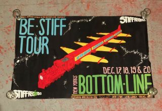 Be Stiff Tour Rare Orig.  1978 Promo Tour Poster Nyc Stiff Records Bottom Line