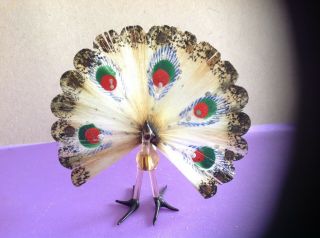Murano Glass,  Pirelli,  Lauscha,  Bimini Glass:glass Peacock Figure,  Peacock Ornament