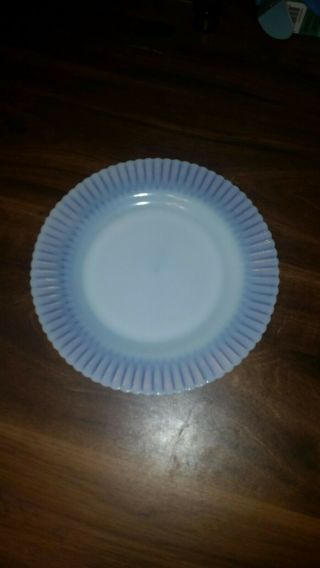 Mcbeth Evans - Monax Iridescent Milk Glass Petalware 9 1/4 " Dinner Plate