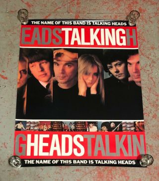Talking Heads Orig.  The Name Of This Band Is 1982 Rare Record Store Promo Poster