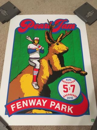 Pearl Jam Poster Fenway Park Boston 2016 Ames