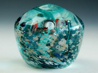 Attributed To Rick Beck Studio Art Glass Paperweight Sculpture Vintage