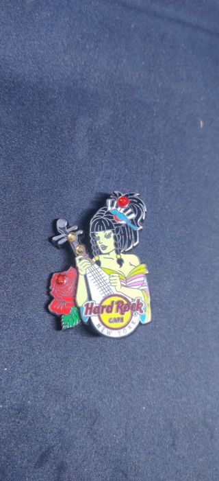 Hard Rock Cafe York Anime Girl Regional Series With Instrument Pin 92953