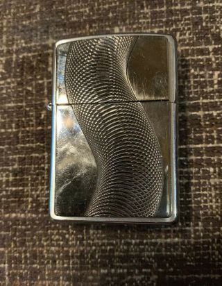 Zippo Lighter Silver Plate Etched Design