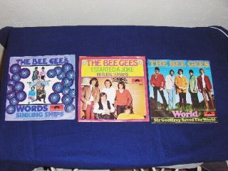 3 Vintage 1976 The Bee Gees Made In Germany 45 Rpm Records Polydor