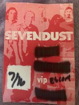 Sevendust Backstage / Vip Tour Pass Concert - Rare