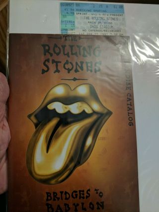 Rolling Stones 1997/98 Bridges To Babylon Tour Concert Program,  1 Seating Ticket