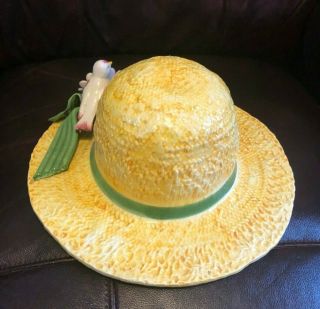 Seymour Mann Hand Crafted Ceramic Yellow Hat with Bird Made in Italy 4