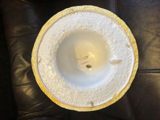 Seymour Mann Hand Crafted Ceramic Yellow Hat with Bird Made in Italy 6