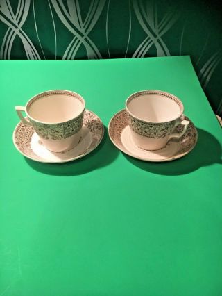 Rare Antique Tg & Fb Booths America Transferware Teacups & Saucer Plates