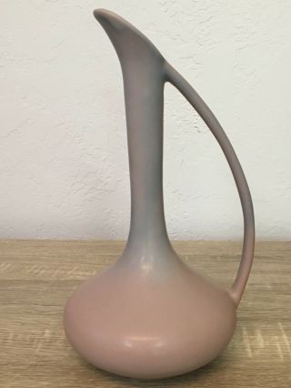 Large Vintage Van Briggle Pottery Pitcher Pink Lavender Purple Signed Hvm