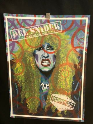 Dee Snider Autographed Signed We Are The Ones Poster Twisted Sister Blue Variant