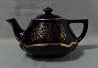 Vintage Hall Cobalt Blue W/gold Decoration 6 Cup Teapot - Baltimore Style - Look