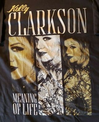Kelly Clarkson T - Shirt Large 2019 Meaning Of Life Tour 100 Cotton