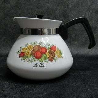 Vintage 1970s Corning Ware Spice O Life Stove Top Coffee Pot 6 - Cup & Lid P - 104 - 8
