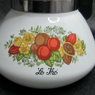 Vintage 1970s Corning Ware Spice O Life Stove Top Coffee Pot 6 - CUP & Lid P - 104 - 8 3