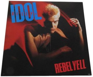 Billy Idol Rebel Yell 1983 Promo 12x12 Display Flat Chrysalis Records