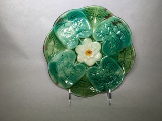 Majolica 8.  50” Water Lily Pad Plate