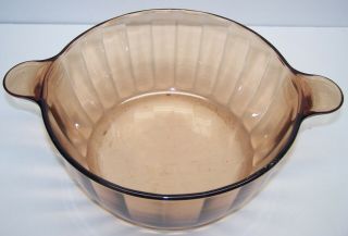 Corning Vision Ware 4.  5 Liter Stock Pot Fluted Sides Amber