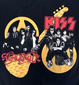 Kiss Aerosmith Concert T Shirt 2004