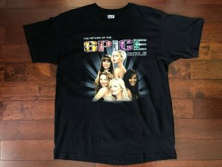 Spice Girls 2007 2008 L Concert Tee World Tour T Shirt Pop Rock Vintage Nos