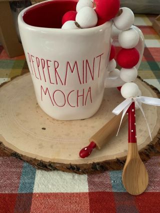 Rae Dunn Peppermint Mocha 2019 Holiday Mug Htf