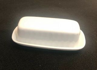 Vintage 1/4 Lb Covered Butter Dish Winter Frost White Corning Ware Ny Usa 81 - Ty