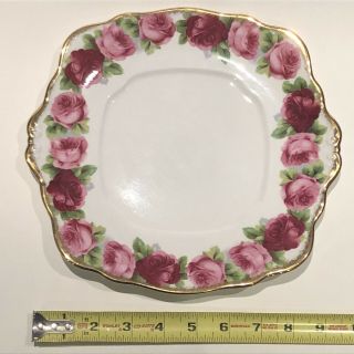 Vintage Royal Albert Bone China “old English Rose” Handled Cake Plate