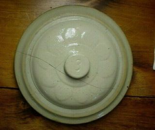 Vintage Red Wing Stoneware 3 Gallon Crock Button Lid