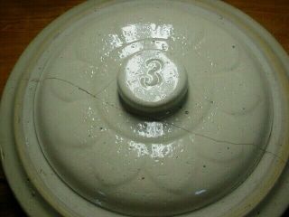 VINTAGE RED WING STONEWARE 3 GALLON CROCK BUTTON LID 2