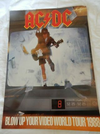 Ac/dc Concert Tour Book Blow Up Your Video World Tour 1988